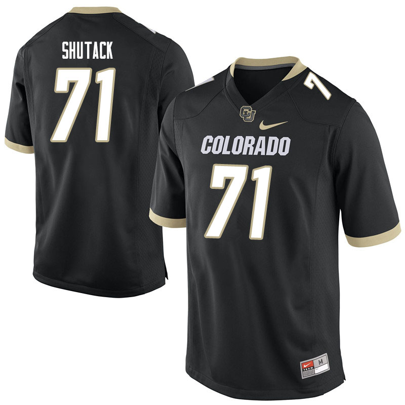 Men #71 Jack Shutack Colorado Buffaloes College Football Jerseys Sale-Black